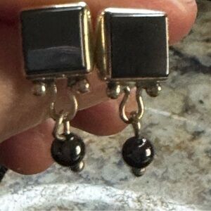 JANICE GIRARDI JGD 925 Sliver Hematite Drop EARRINGS